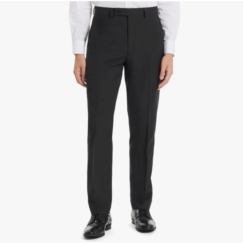 Calvin Klein Jace Men’s Slim Fit Charcoal Checked Dress Pants 36Wx34L - NWT
